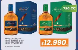 Cugat Mistral - 40° nobel clasico o 35° nobel apple 750 cc oferta