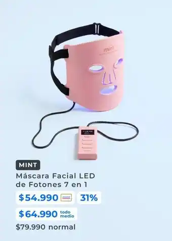 Máscara facial led de fotones 7 en 1