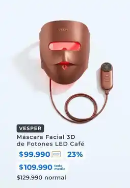Paris Máscara facial 3d de fotones led cafe oferta