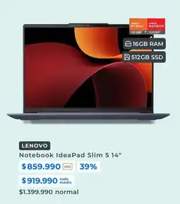 Paris Lenovo - notebook slim 5 14 oferta