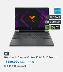 Paris Hp - notebook gamer 15.6 fhd 144hz oferta