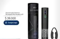 El Mundo del Vino Descorchador eléctrico recargable mini modela evo17 oferta
