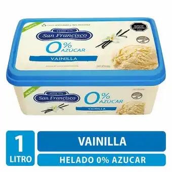 Unimarc Helado San Francisco 0% azúcar vainilla 1 L oferta