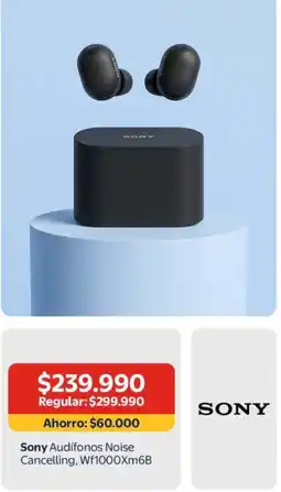 Lider Sony Audifonos Noise Cancelling, Wf1000Xm6B oferta