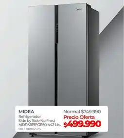 Multicentro Midea - refrigerador side by side no frost mdr610pge50 oferta