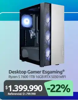 PC Factory Desktop Gamer Esgaming oferta