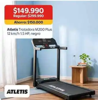 Hp - atletis trotadora m200 plus 12 km/h 1.5 hp negro