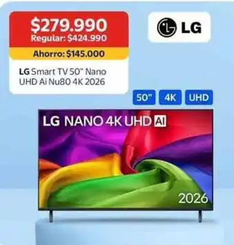 Lg - smart tv 50 nano uhd ai nu80