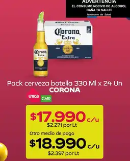 Tottus Corona - pack cerveza botella oferta