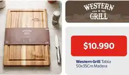 Lider Western grill tabla 50x35cm madera oferta