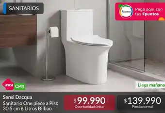 Sanitarios one piece a piso 30.5 cm 6 litros bilbao