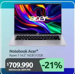 PC Factory Acer - notebook oferta