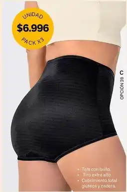 Leonisa Tela con brillo, tiro o extra alto, cubriomento total gludies y cadera oferta