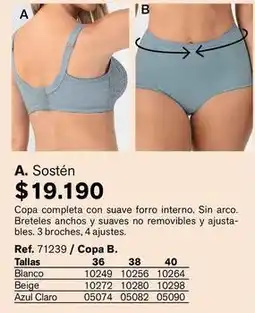Leonisa Suave - copa completa con forro interno. sin arco. breteles anchos y s no removibles y ajusta-bles oferta
