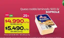 Tottus Soprole - queso rodda laminado oferta