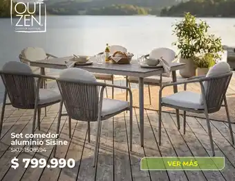 Set comedor aluminio Sisine