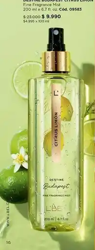 L'Bel Destine Budapest Citrus Limon oferta