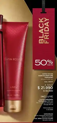 L'Bel Satin rouge parfum/perfume oferta