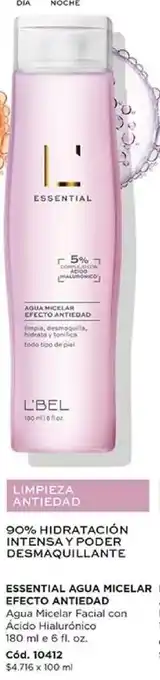 Essential agua micelar efecto antiiedad