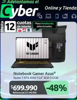 PC Factory Asus - notebook gamer oferta