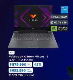 Paris Hp - notebook gamer victus 15 15.6 fhd 144hz oferta