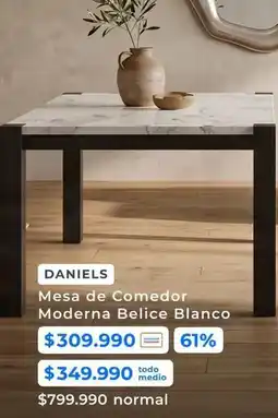 Paris Mesa de comedor moderna belice blanco oferta