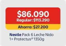 Lider Nestlé - pack 6 leche nido 1+protectus oferta
