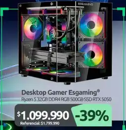 PC Factory Desktop gamer oferta