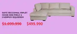 Ripley Sofá seccional ripley home mini pirlo 4 cuerpos izquierdo oferta