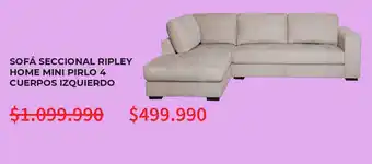 Sofá seccional ripley home mini pirlo 4 cuerpos izquierdo
