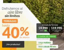 Constructor Sodimac Armado de terrazas oferta