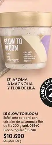 Cyzone Glow to bloom exfoliante corporal con crisita o gelato oferta