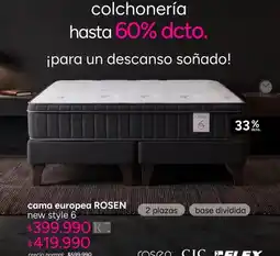 Ripley Rosen - cama europea new style 6 oferta