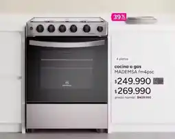Ripley Mademsa - cocina a gas oferta