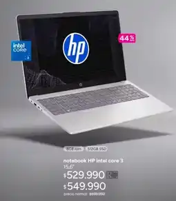 Ripley Hp - notebook intel core 3 15,6 oferta