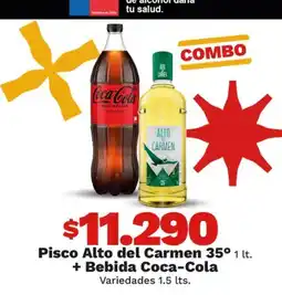 OXXO Carmen - pisco alto del 35° + bebida coca-cola oferta