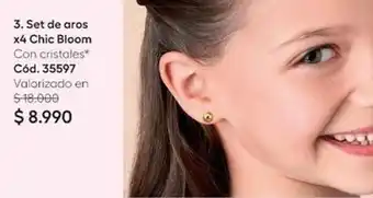 Set de aros x4 chic bloom