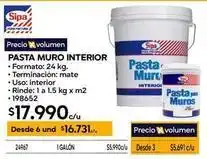 Construmart Sipa - pasta muro interior oferta