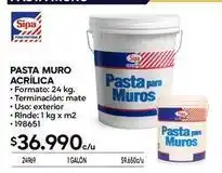 Construmart Sipa - pasta muro acrúlica oferta