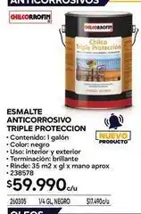Construmart Chilcorrofin - esmalte anticorrosivo triple proteccion oferta