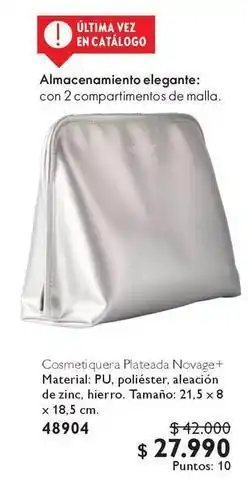 Oriflame Novage - almacenamiento elegante con 2 copartimentos de malla oferta