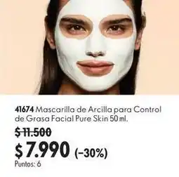 Oriflame Control - mascarilla de arcilla para de grasa facial pure skin oferta