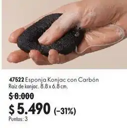 Oriflame 47522 esponja konjac con carbon oferta
