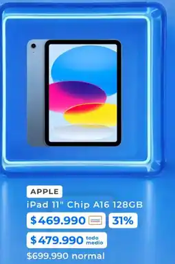 Paris iPad 11" Chip A16 128GB oferta