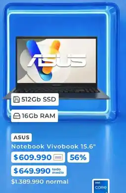 Paris Asus Notebook Vivobook 15.6" oferta