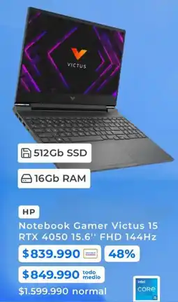 Paris Notebook Gamer Victus 15 oferta