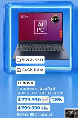 Paris Lenovo Notebook IdeaPad Slim 5 oferta