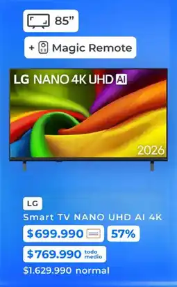 Paris Smart TV NANO UHD AI 4K oferta
