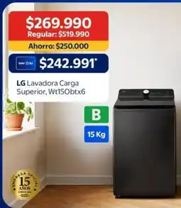 Lider Lg - lavadora carga superior oferta