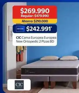 Lider Cic - cama europea europea new ortopedic 2 plazas bd oferta